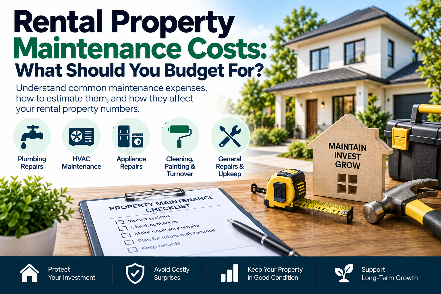 Rental property maintenance costs and budgeting