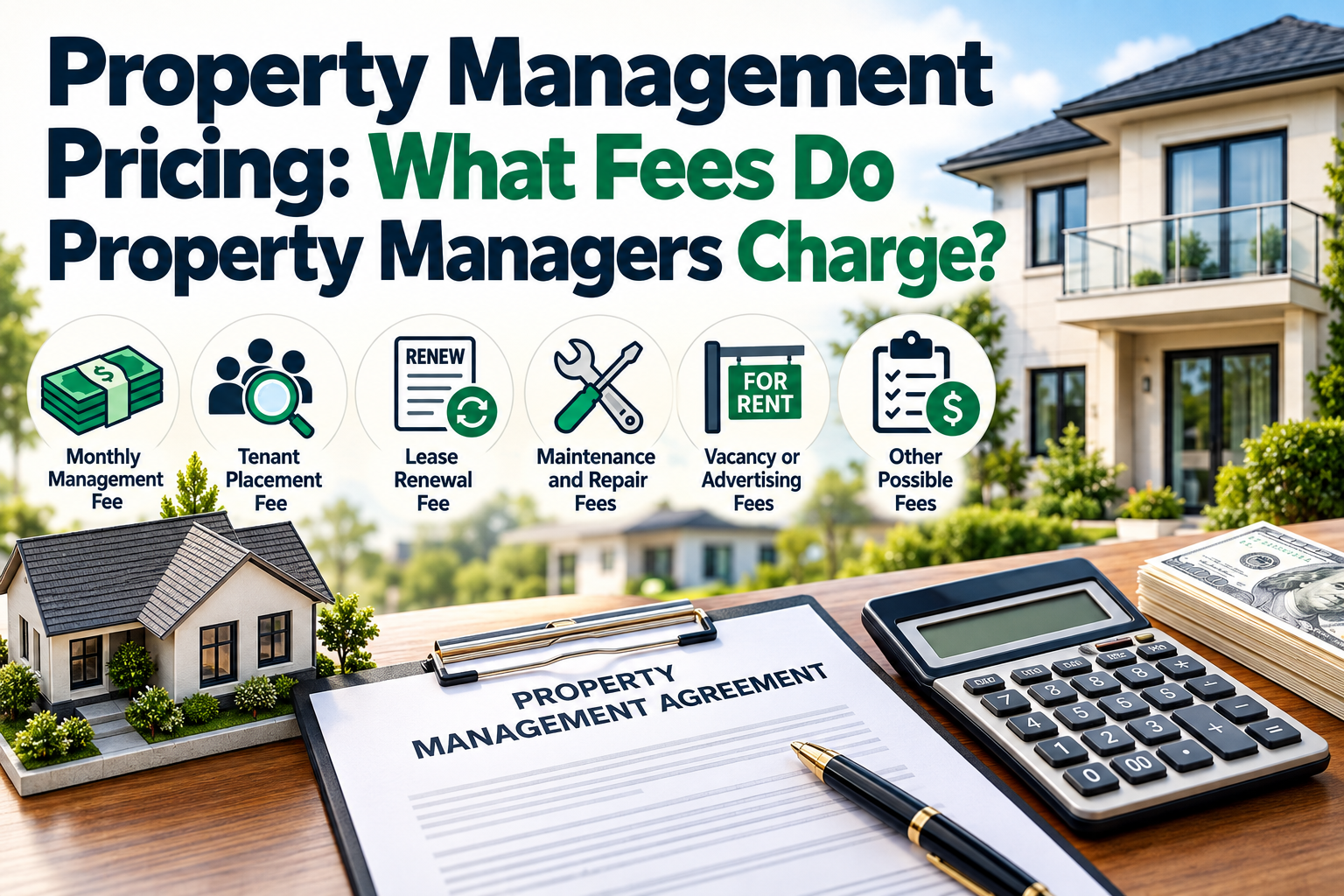 Property management pricing and common property manager fees